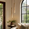 wabi sabi cylinder travertine pendant light kitchen island