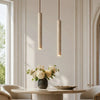 wabi sabi cylinder travertine pendant light kitchen island