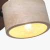 wabi sabi cylinder travertine wood wall light