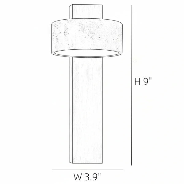 wabi sabi natural travertine led wall sconce