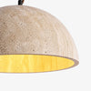 wabi sabi round dome travertine pendant light