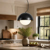 wabi sabi round dome travertine pendant light