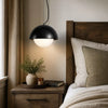 wabi sabi round dome travertine pendant light