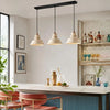 wabi sabi travertine bell pendant light