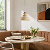 wabi sabi travertine bell pendant light