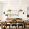 wabi sabi travertine disc pendant light