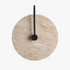 wabi sabi travertine disc wall sconce matte black