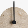 wabi sabi travertine disc wall sconce matte black