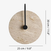 wabi sabi travertine disc wall sconce matte black