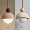 wabi sabi travertine dome pendant light