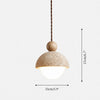 wabi sabi travertine dome pendant light
