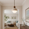 wabi sabi travertine dome pendant light