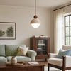 wabi sabi travertine dome pendant light
