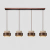 wabi sabi travertine wood cylindrical pendant light