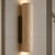 wabi sabi travertine wood tall column wall sconce
