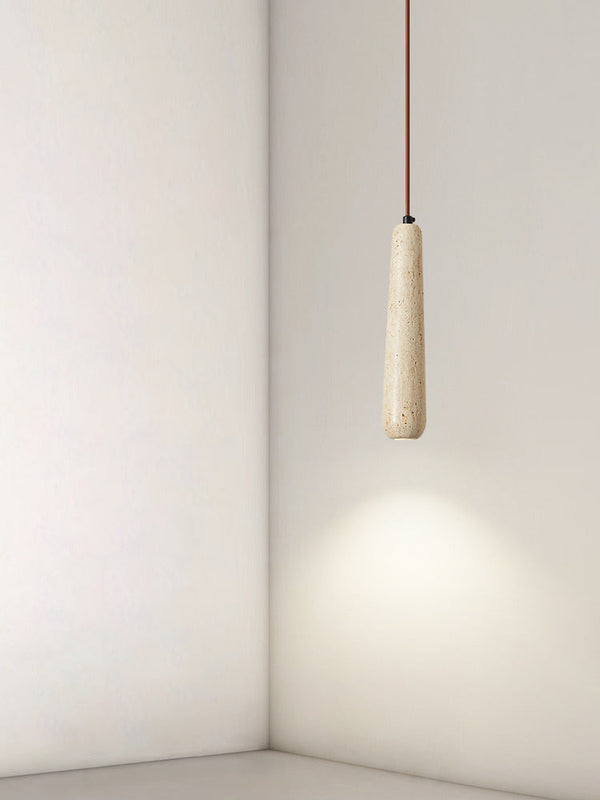 wabi sabi yellow travertine white oak chandelier