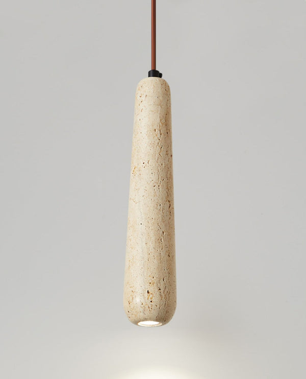 wabi sabi yellow travertine white oak chandelier