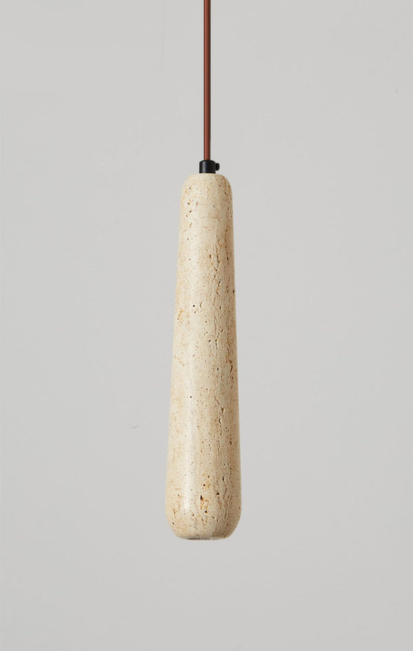wabi sabi yellow travertine white oak chandelier