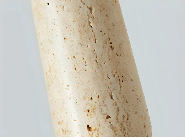 wabi sabi yellow travertine white oak chandelier