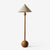 walnut beige fabric balance floor lamp