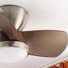walnut brushed metal abs ceiling fan led light