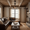 walnut cage ceiling fan pivoting head