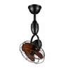 walnut cage ceiling fan pivoting head