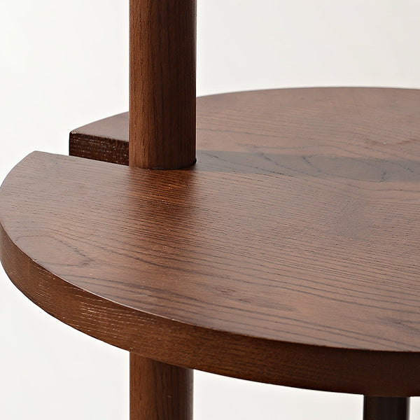 walnut cement shelf floor lamp