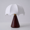 walnut silk umbrella cordless led table lamp