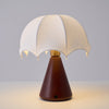 walnut silk umbrella cordless led table lamp