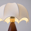 walnut silk umbrella cordless led table lamp
