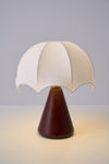 walnut silk umbrella cordless led table lamp