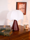 walnut silk umbrella cordless led table lamp