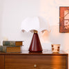 walnut silk umbrella cordless led table lamp