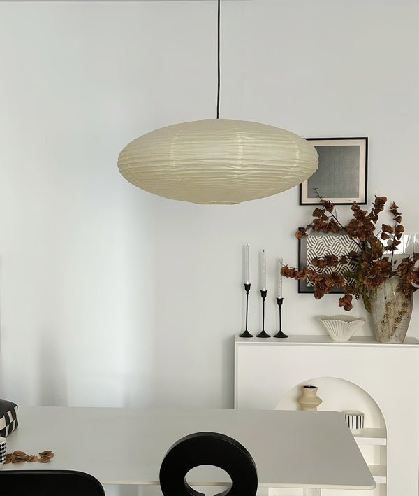 washi paper pendant light white for dining room bedroom