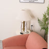 white marble column silk table lamp