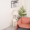 white marble column silk table lamp
