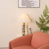 white marble column silk table lamp