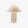 white marble column silk table lamp