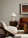 white marble column silk table lamp
