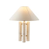 white marble column silk table lamp