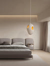white polystyrene double shell pendant light dining room bedroom