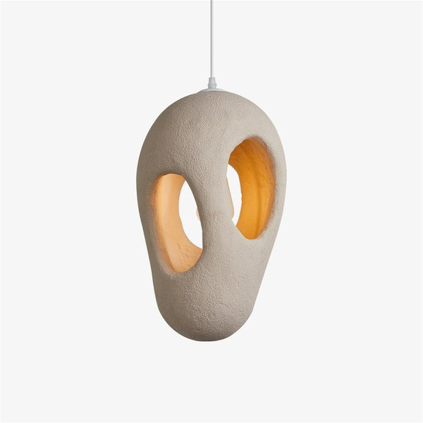 white polystyrene double shell pendant light dining room bedroom