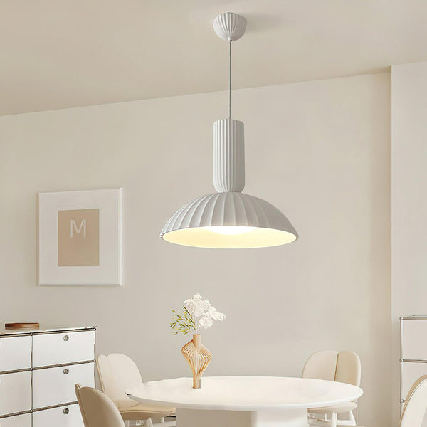 white resin led pendant light for dining room kitchen island