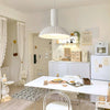 white resin led pendant light for dining room kitchen island