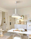 white resin led pendant light for dining room kitchen island