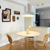white resin led pendant light for dining room kitchen island