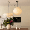 white washi paper cloud pendant lamp