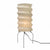 white washi paper origami floor lamp
