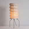 white washi paper origami floor lamp